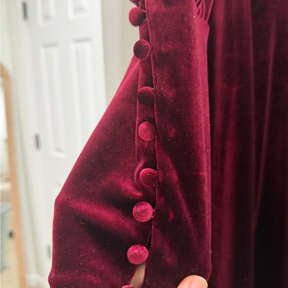 Antonio Melani Velvet Burgundy Dress - Picture 3 of 4